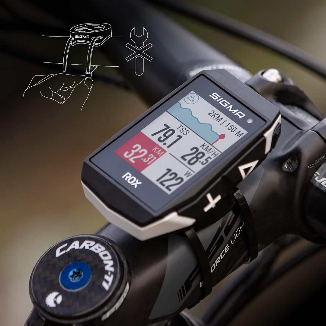 SIGMA ROX 11.1 EVO | Fahrradcomputer kabellos GPS & Navigation inkl. Geschwindigkeits-, Herz- und Tr