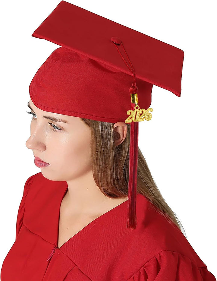 GraduationMall Abschluss Talar Doktorhut 2026 Abschlussoutfit für Abitur,Bachelor,Master,Akademische