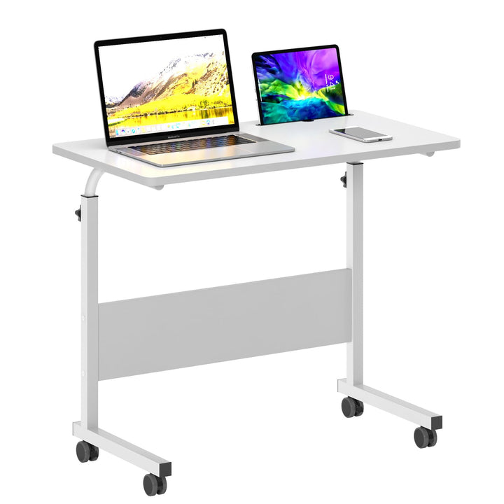 sogesfurniture 80cm Verstellbarer mobiler Betttisch, tragbarer Laptop-Computer-Ständer Schreibtische