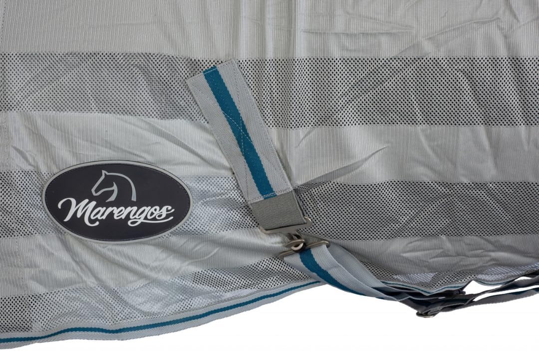 Marengos - Fliegendecke mit Kreuzgurt Economic | Schutz vor Insekten & Plagegeistern | Ekzemerdecke