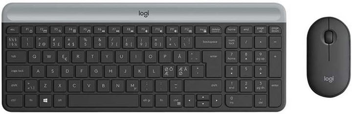 Logitech MK470 Slim Combo Kabelloses Tastatur-Maus-Set, 2.4 GHz Verbindung via Nano-USB-Empfänger, 1