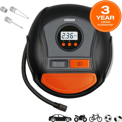 OSRAM TYREinflate DIGITAL, 12V Luftkompressor, tragbarer Kompressor, Auto-Stopp, LED Licht, elektris