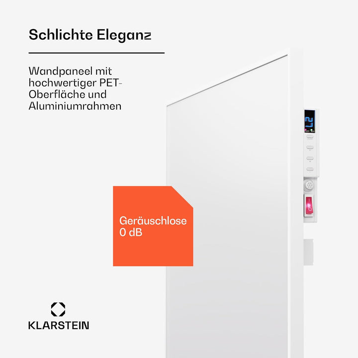 Klarstein Infrarotheizung mit Thermostat, 600W Elektroheizung, Smart Home Infrarotheizung zur Wandmo