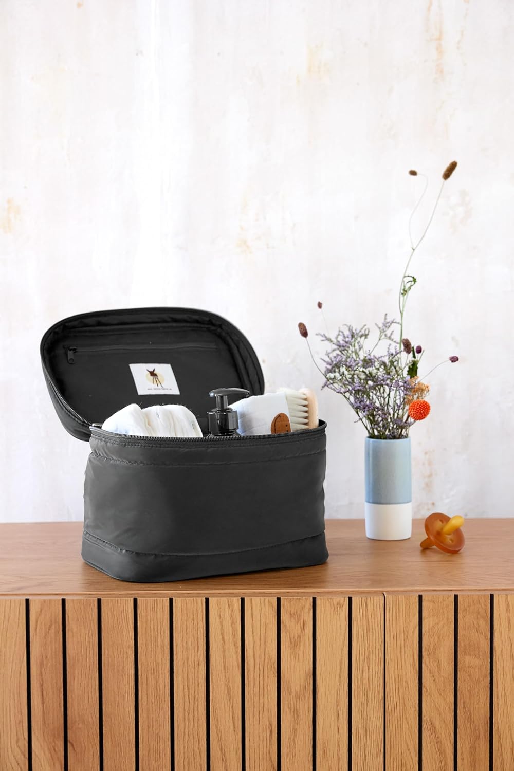 LÄSSIG Baby Wickeltisch Organizer Windel-Organizer to Go/Casual Nursery Caddy To Go Schwarz, Schwarz