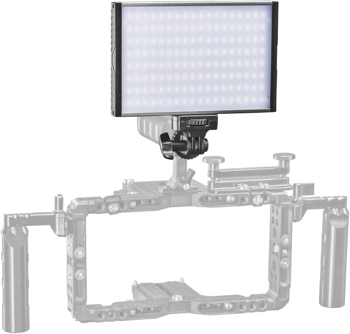 Walimex pro dimmbare On-Camera LED Videoleuchte & Fotolicht + Akku I 3.200-5.600K, 15W, 1500 LM I mo