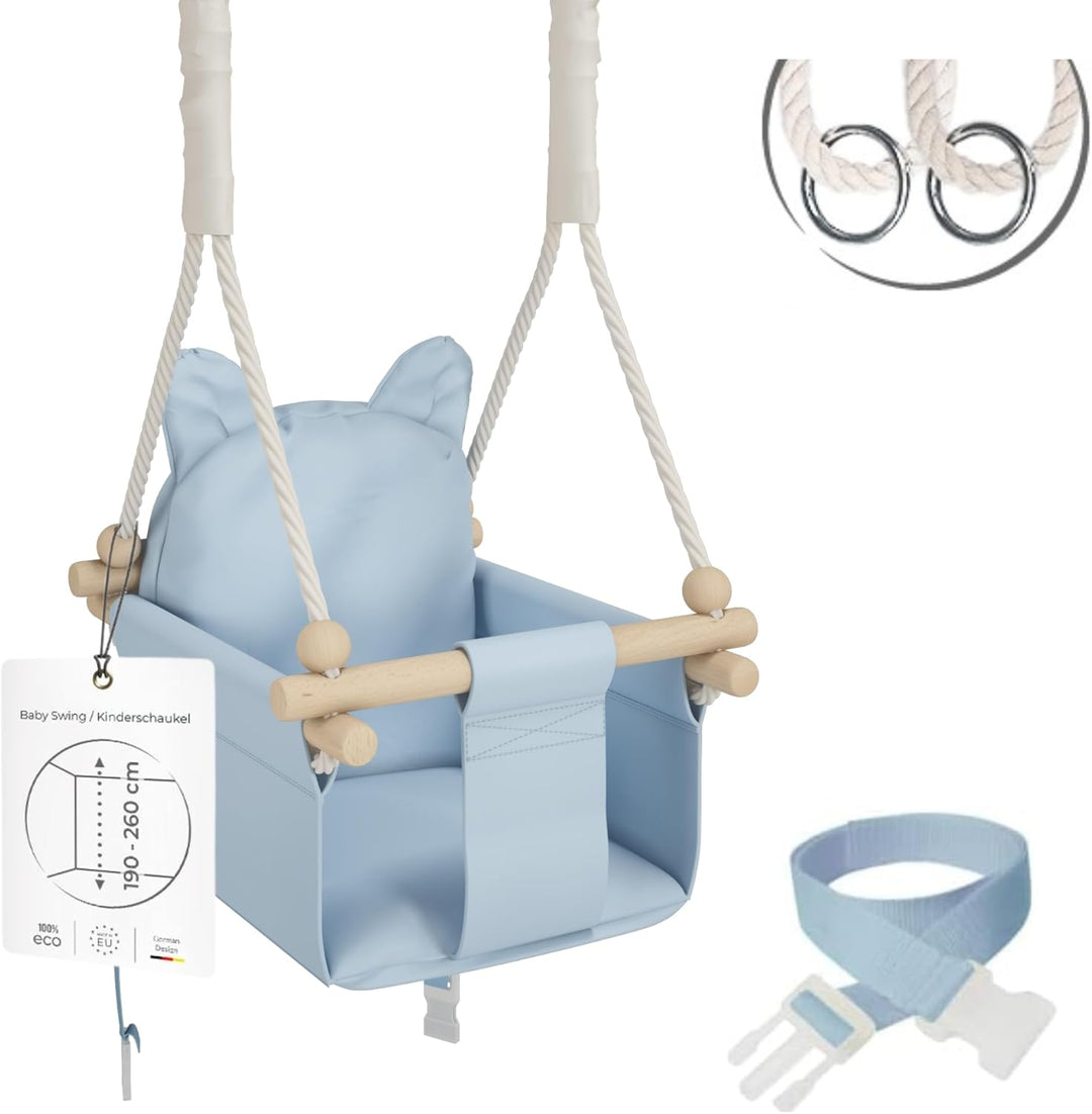 MAMOI® Babyschaukel, Baby schaukel Indoor, Kinderschaukel aus Holz, Holzschaukel für Kinder, Schauke