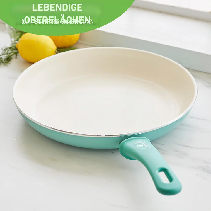 GreenLife Soft Grip Gesunde Antihaftbeschichtung aus Keramik, 30 cm Bratpfanne, PFAS-frei, Spülmasch