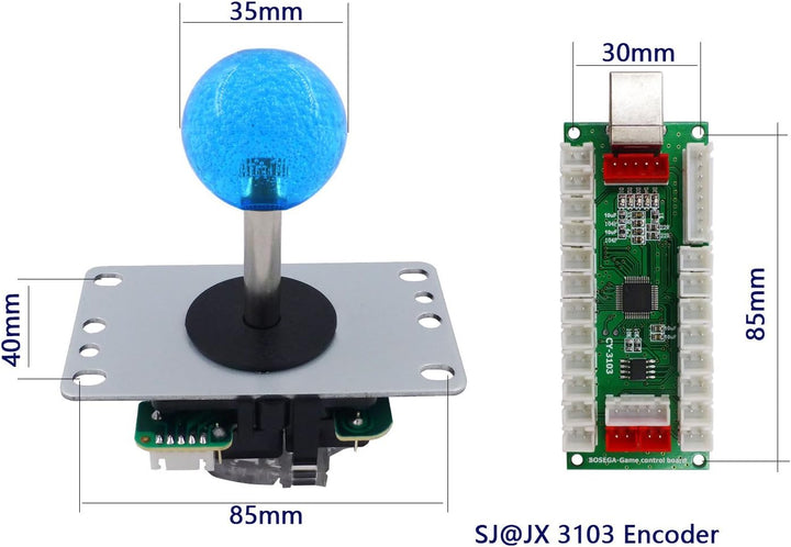 SJ@JX Arcade Game DIY Kit Zero Delay PS USB Encoder Mechanical Keyboard Switch PC PS3 Android Xbox36