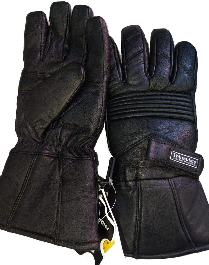 Herren Thermo-Handschuhe Leder Wasserdicht Innenfutter Für Motorrad & Winter Thinsulate - M, M