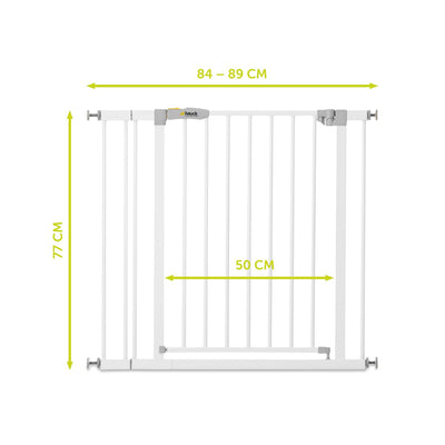 hauck Treppenschutzgitter / Türschutzgitter Open N Stop KD mit 9 cm Verlängerung für Breiten 84 - 89