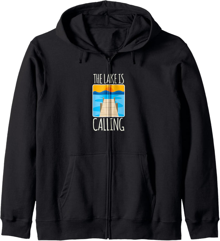 Der See ruft ! Lustiges Ferien Schwimmer Geschenk Kapuzenjacke