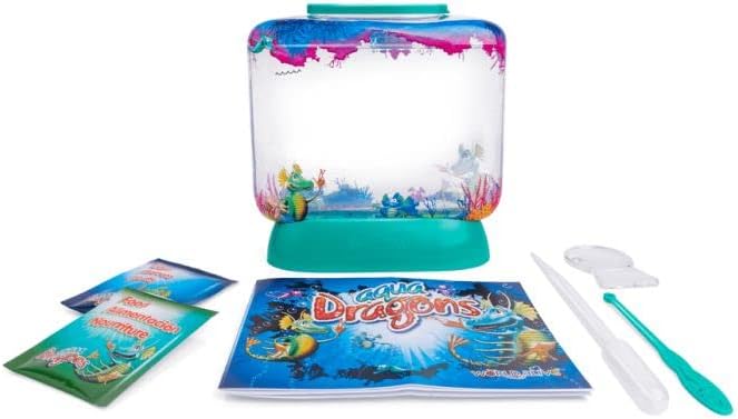 Aqua Dragons schlüpfen und wachsen lebende Wassertiere, Unterwasserwelt-Lernspielzeug-Set, 400-ml-Ta