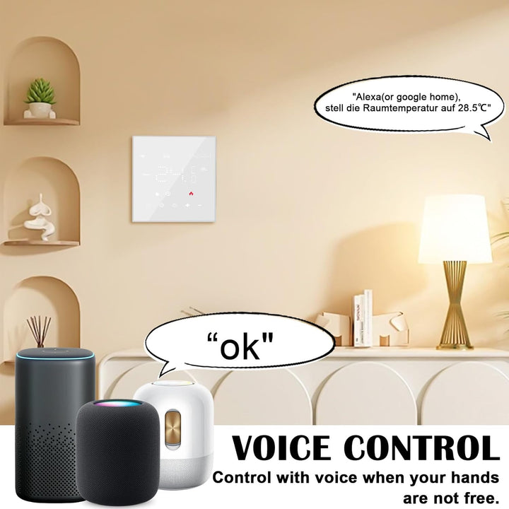 WiFi Smart Thermostat für Wasser Fussbodenheizung & Gasboiler, Programmierbar Raumthermostat Smart D