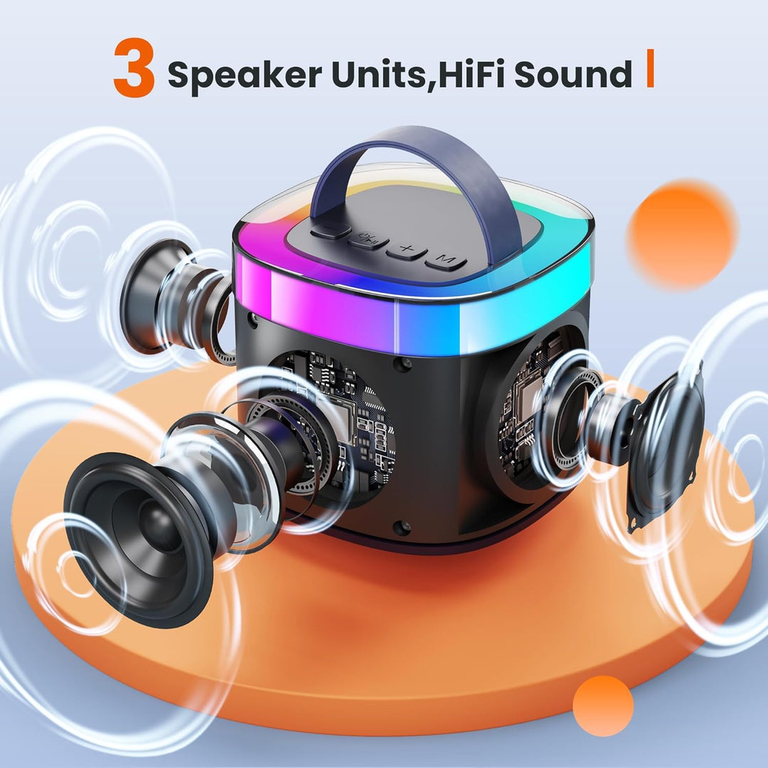 Ankuka Tragbare Karaoke-Maschine, Bluetooth Karaoke Lautsprecher mit 2 Mikrofon, Pickups und Party L