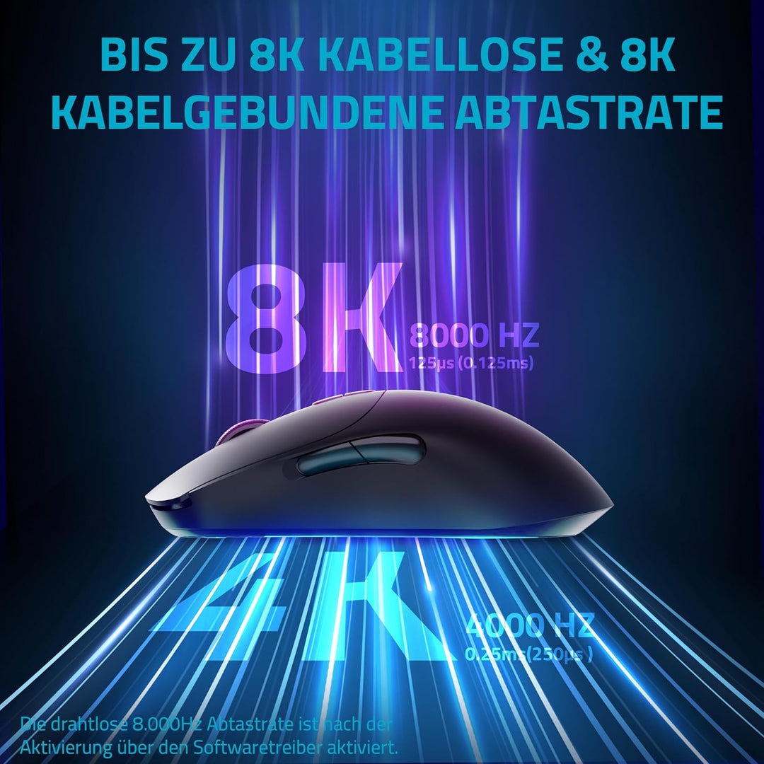Rapoo V200PRO kabellose 2,4 GHz High-Performance Gaming-Maus mit 26000 DPI optischem Sensor, 50 G Be