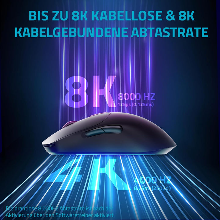 Rapoo V200PRO kabellose 2,4 GHz High-Performance Gaming-Maus mit 26000 DPI optischem Sensor, 50 G Be