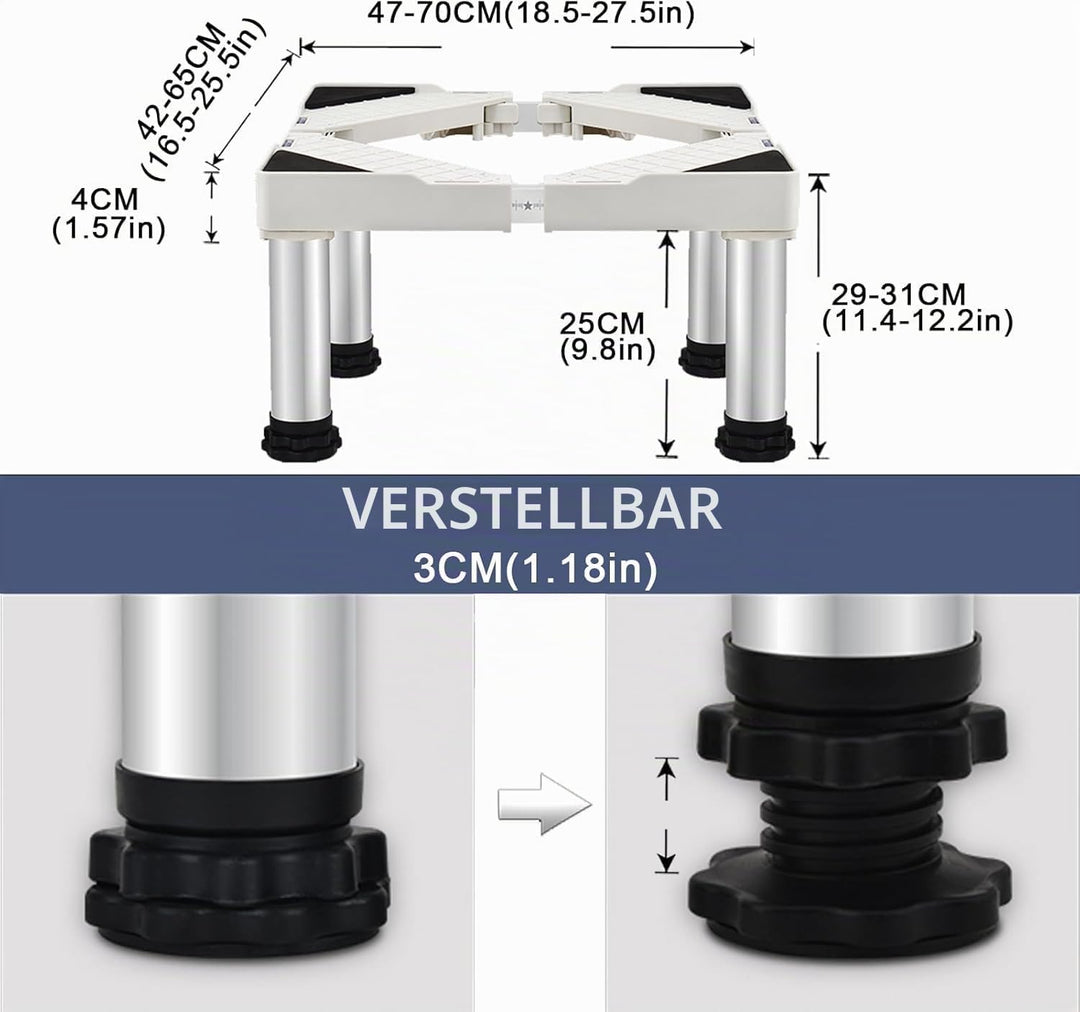 Untergestell für Kühlschrank Sockel, Höhe 24cm/29cm/39cm und spülmaschine Gefriertruhe Gefrierschran