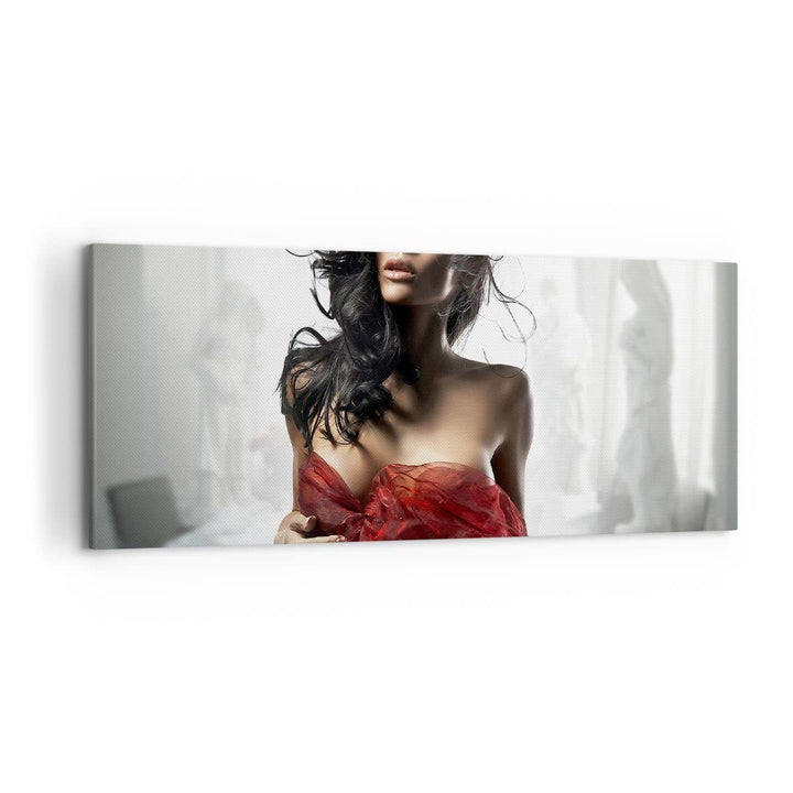 Wandbilder Dekoration Wohnzimmer Schönheit Körper Kleid Eleganz Panorama Bilder auf Leinwand 120x50c
