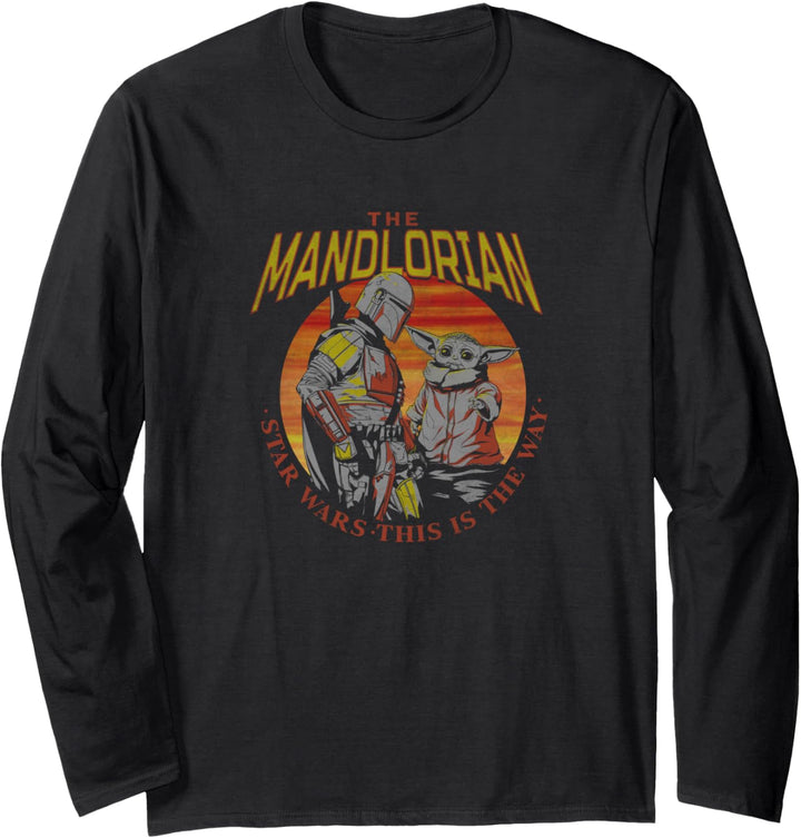 Star Wars: The Mandalorian Retro Sunset Langarmshirt