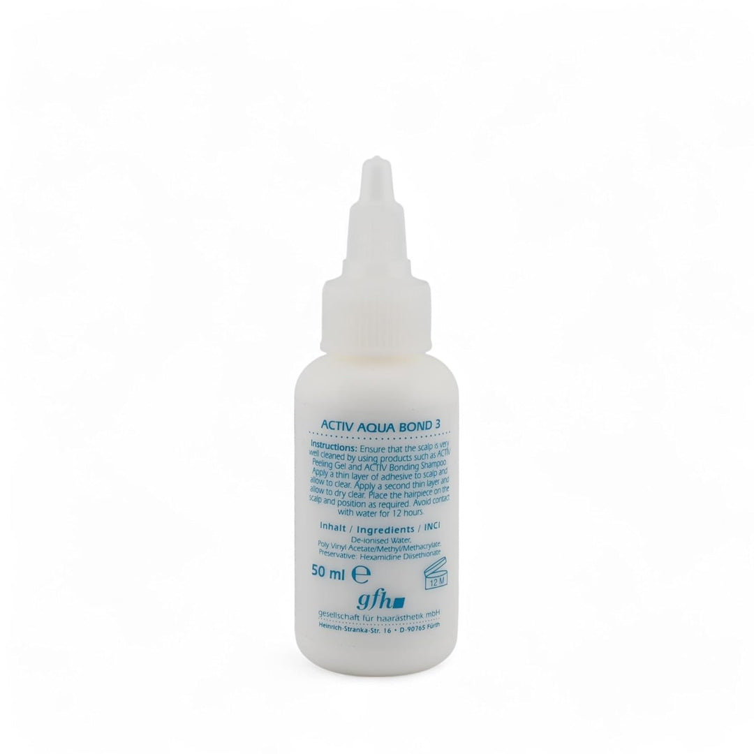 ACTIV Aqua Bond 3-50 ml für Dauerbefestigung von Toupets Perücken Haarteilen