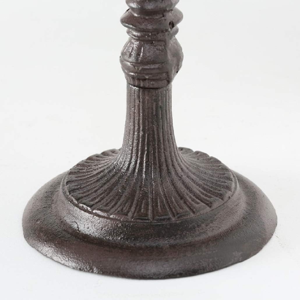 Vogeltränke, Vogelbad mit schöner Feen Figur, aus Gusseisen in antikbraun, mit Standfuss, ca. 30 cm
