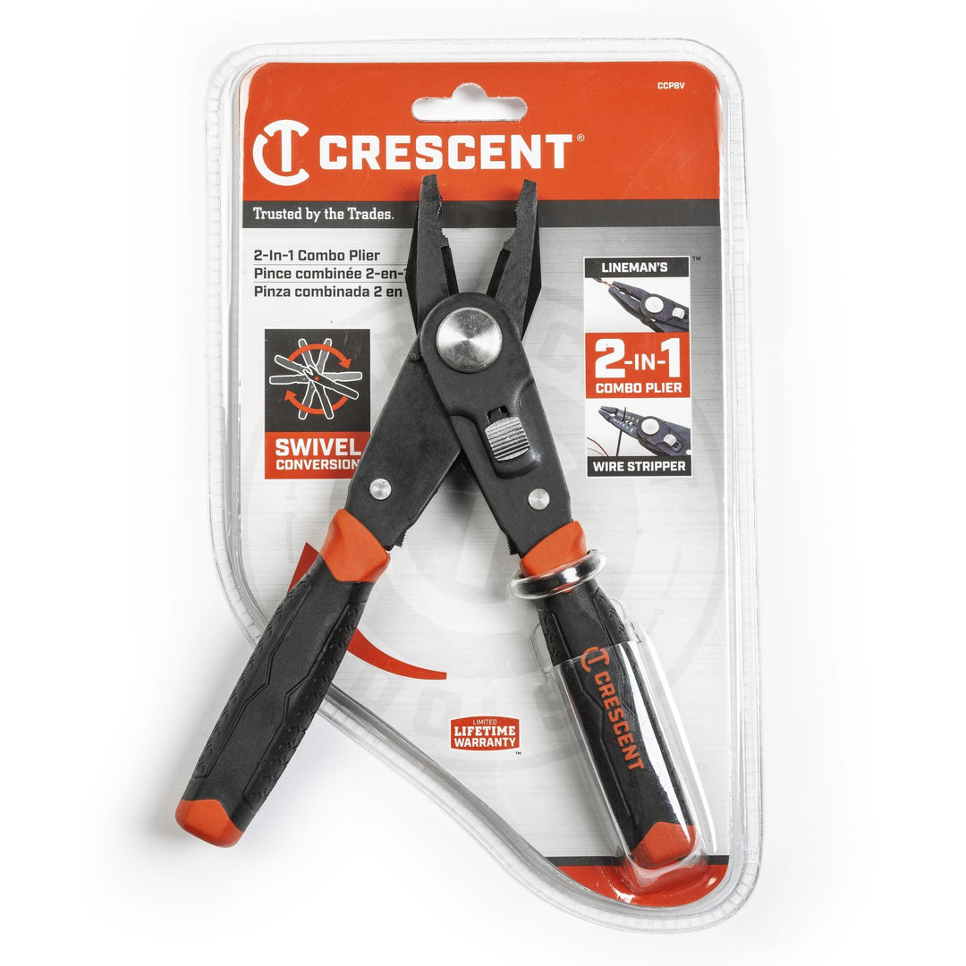 Crescent CCP8V 2 in 1 kombinierte Linesman-Zange und Abisolierzange aus zwei Materialien