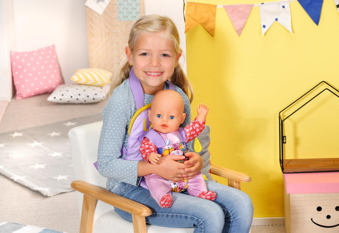 BABY born Puppentrage für Kinder mit verstellbarem Gurt für 36 cm und 43 cm Puppen, 828038 Zapf Crea