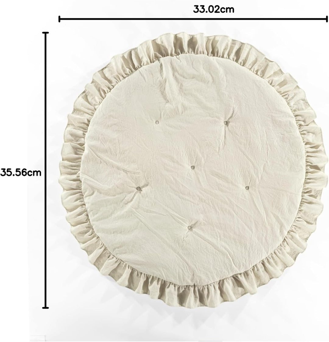 Lush Decor Baby Runde Rüschen-Spielmatte, 91,4 cm Durchmesser, neutral, Neutral