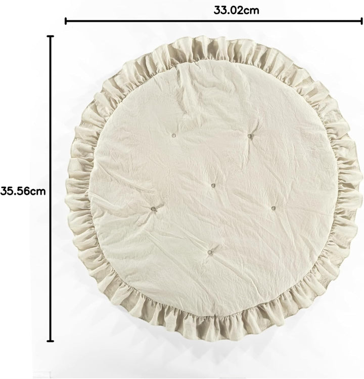 Lush Decor Baby Runde Rüschen-Spielmatte, 91,4 cm Durchmesser, neutral, Neutral
