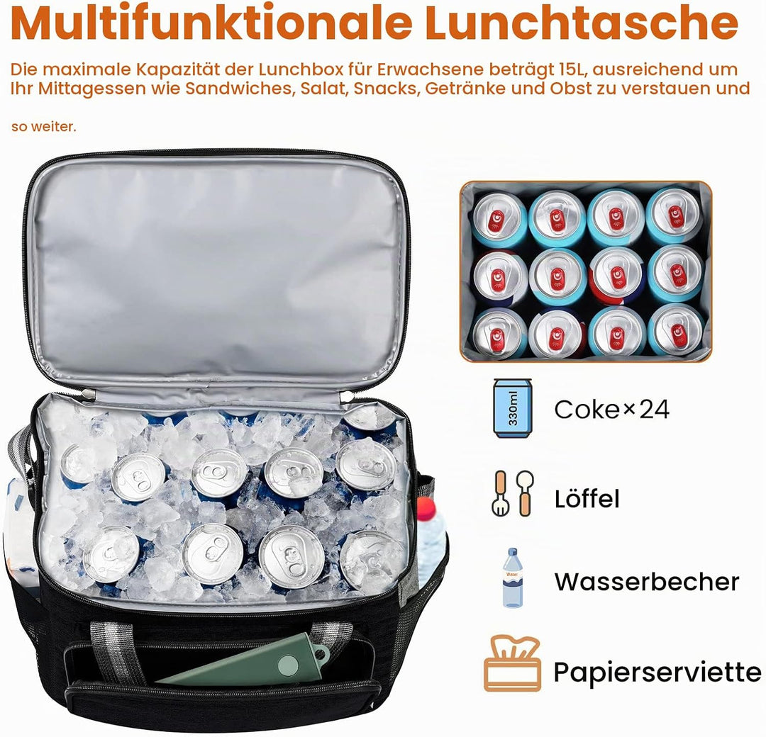 DUNSOO Kühltasche Klein, Kleine Kuhltasche fur Unterwegs, Kuhltaschen Faltbar, Thermotasche für Pick