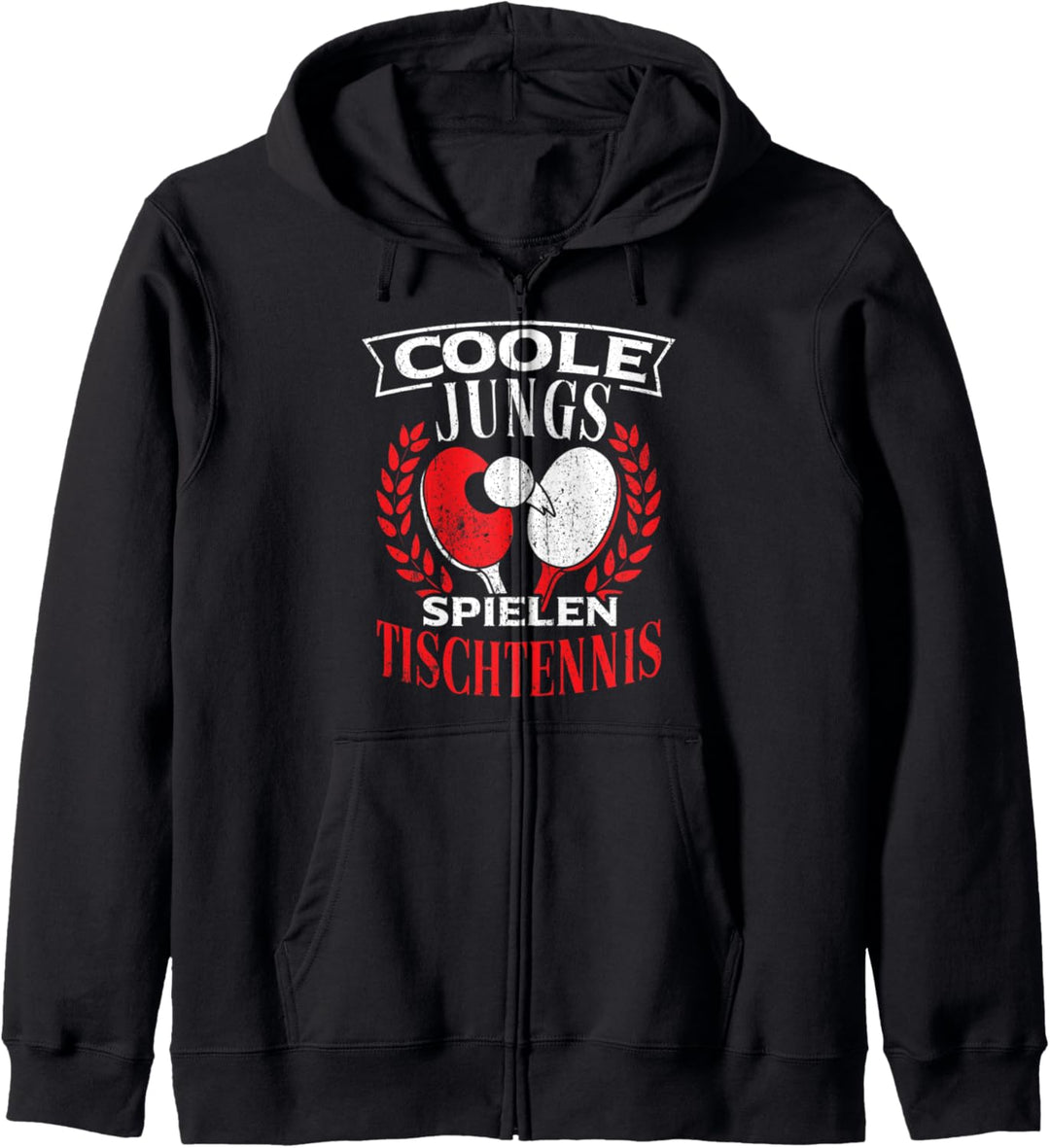 Coole Jungs Spielen Tischtennis Kinder Ping Pong Jungen Kapuzenjacke