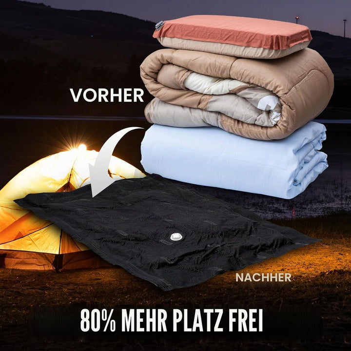 TAILI Vakuumbeutel für Outdoor Reisen 4 Stück Extra Grosse 100 X 74 CM Vakuumierbeutel für für Reise
