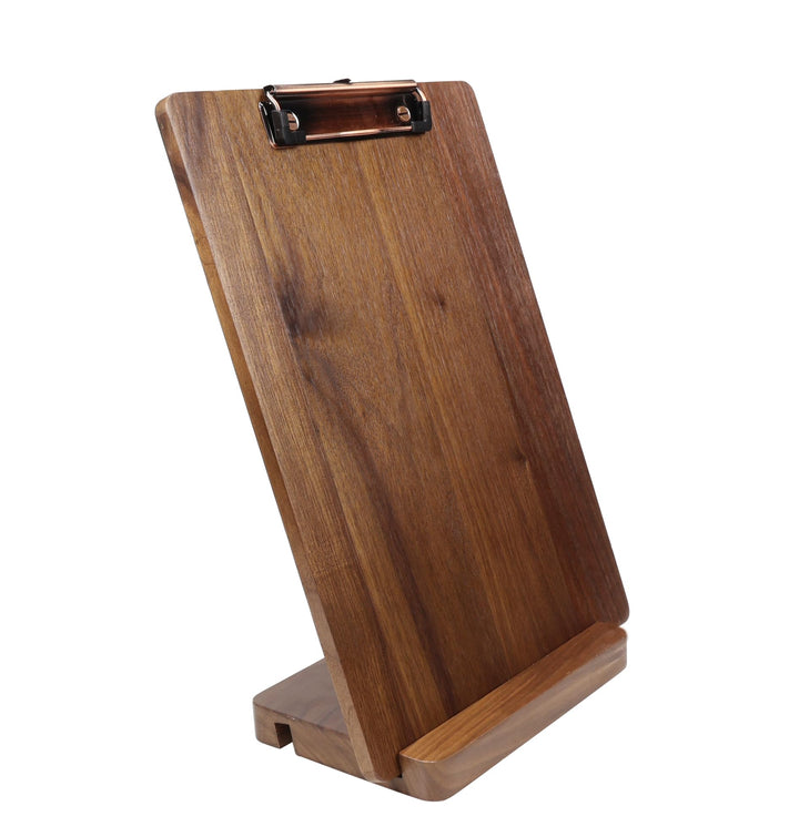 Klemmbrett aus massivem Hartholz mit Ständer, Menühalter aus Holz für Restaurants, Tischständer, Qui