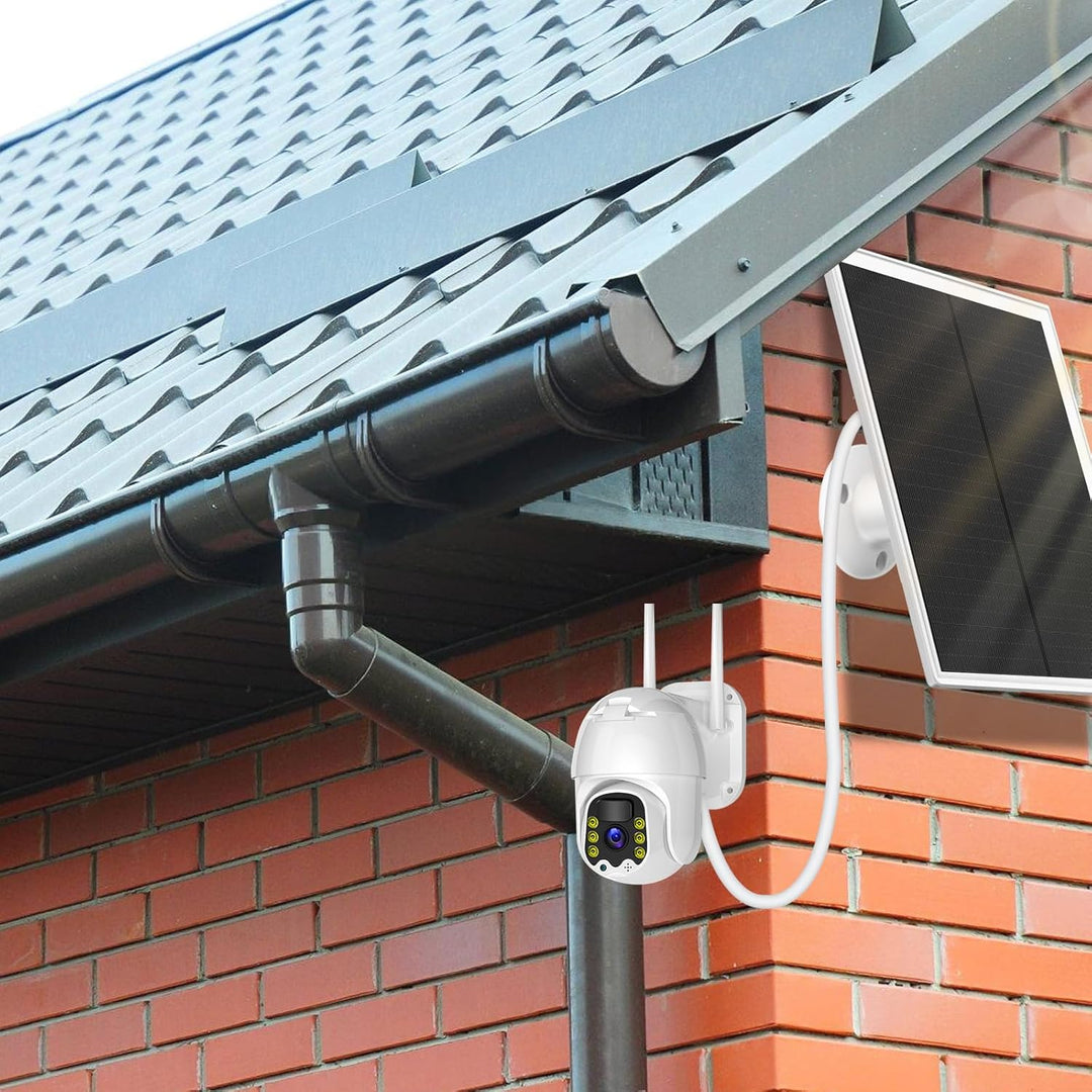 Vegena 6W Solarpanel Für Überwachungskamera, Solarmodul, Solarladegerät Solar Panel IP66 Wasserdicht
