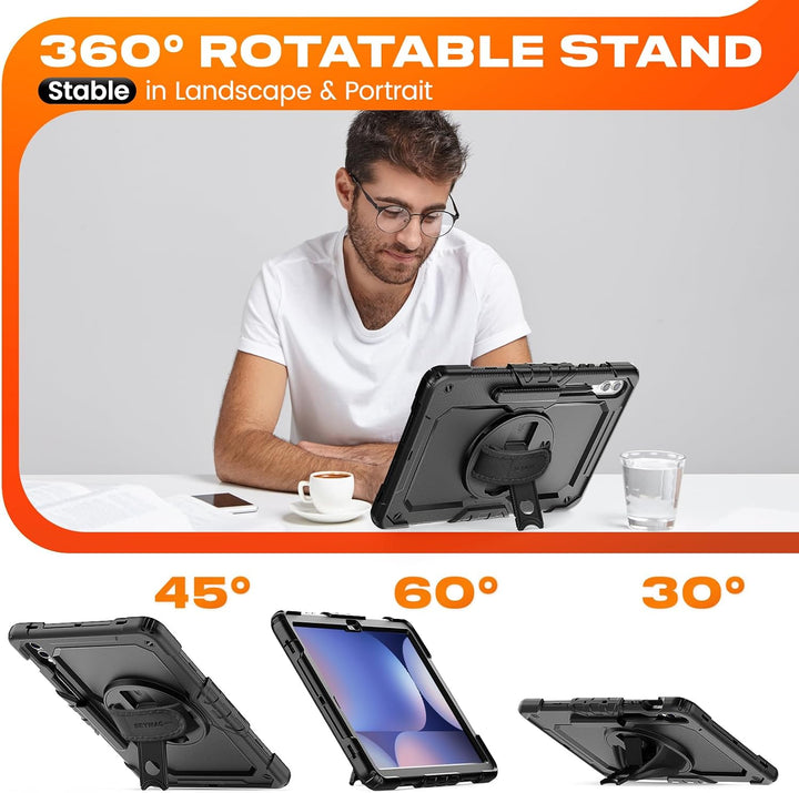 SEYMAC stock Hülle für Samsung Galaxy Tab S10+ Plus/ S9 FE+ Plus/ S9 Plus 12,4 Zoll, Stossfeste Hüll