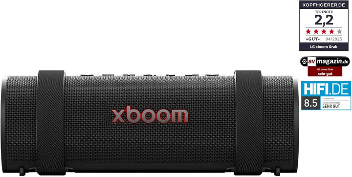 LG xboom Grab by will.i.am, tragbarer Bluetooth-Lautsprecher (Signature Sound, IP67, bis zu 20 Std.