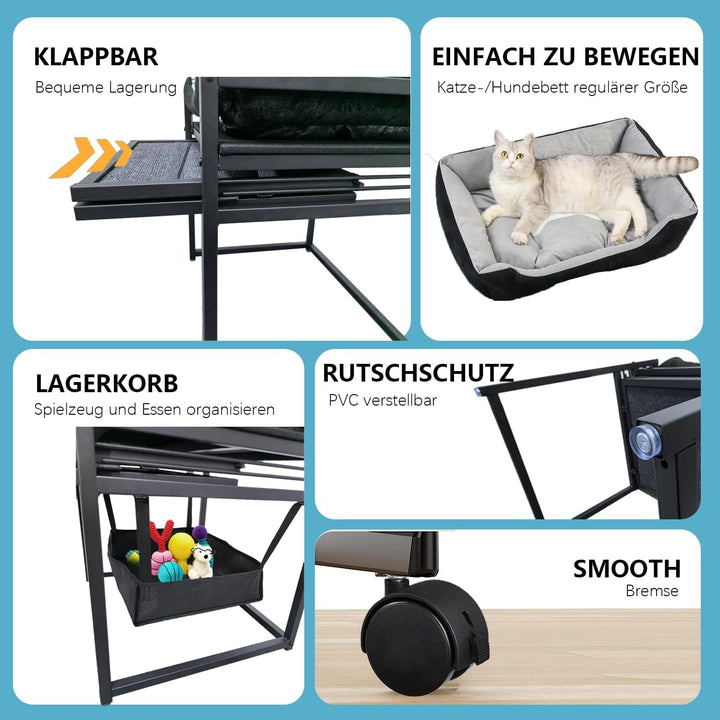 Bewegliche Struktur Haustier Treppe Rampe mit Sitz paaren Katzen/Hunde Stuhl mit Rampe hohe Betten,