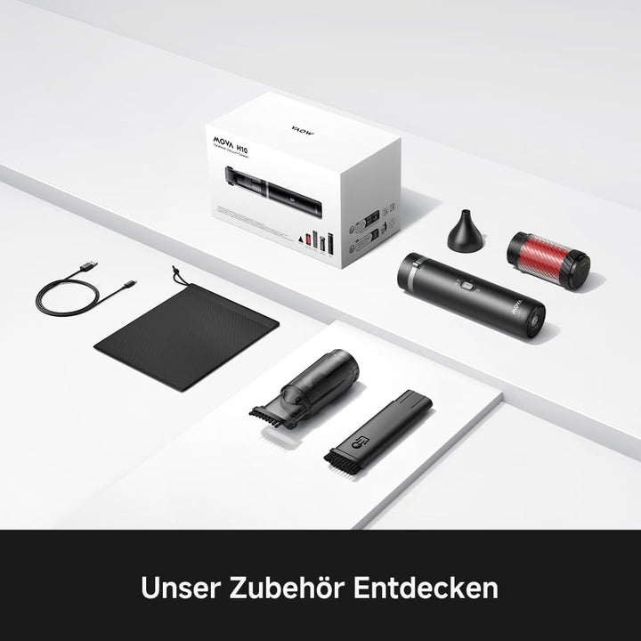 Mova H10 Multifunktionaler Handstaubsauger, 18.000Pa Saugkraft mit Magnet-Warnlicht, Sicherheitshamm