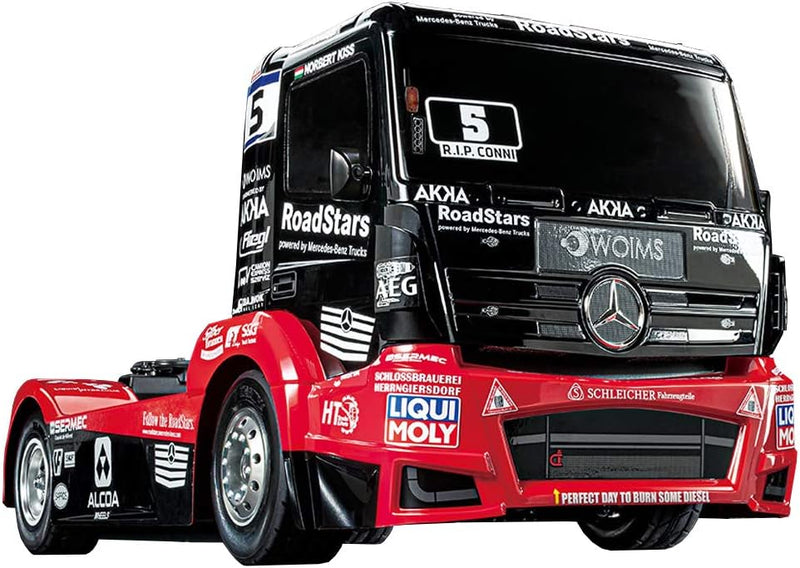 TAMIYA 58683 Mercedes-Benz 1:14 RC M-B Race Truck Actros MP4 TT-01E, ferngesteuertes Auto/Fahrzeug,