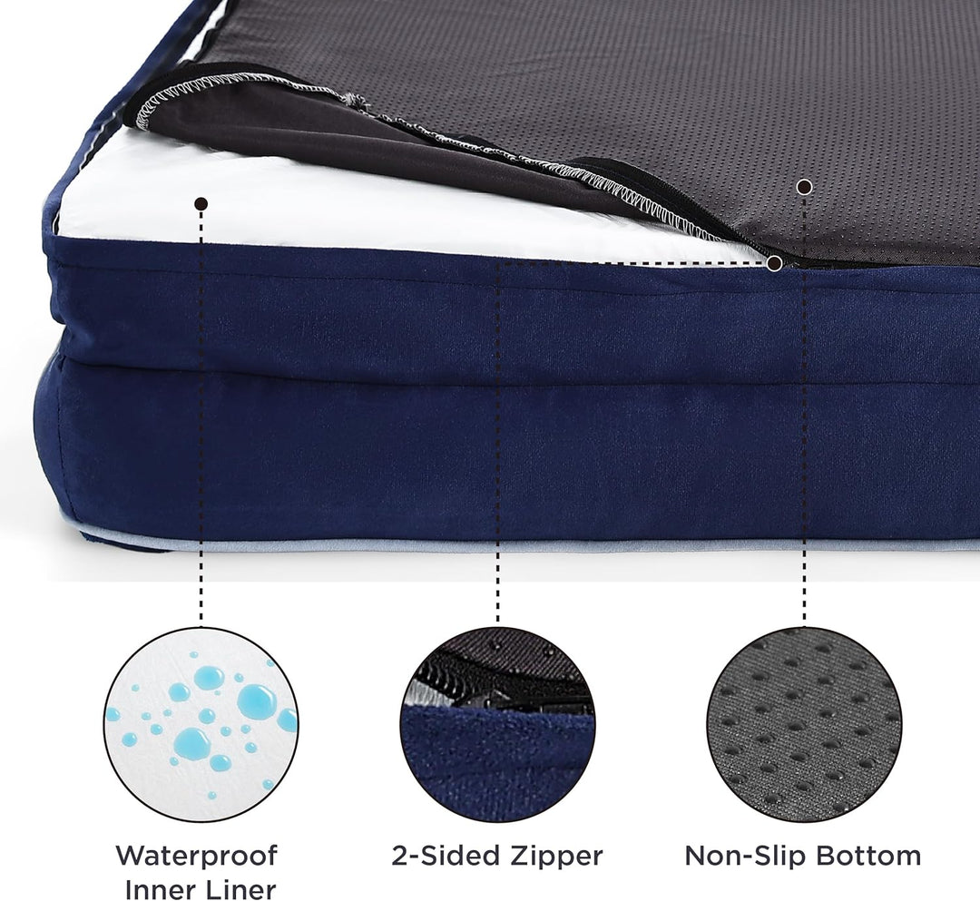 Bedsure orthopädisches Hundebett Ergonomisches Hundesofa - 71x58 cm Hundecouch mit eierförmiger Kist