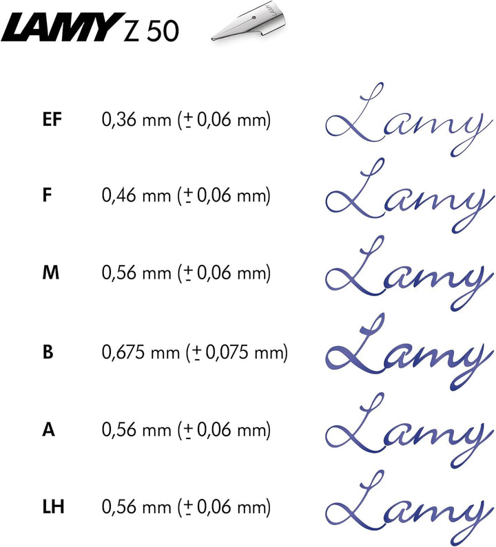 LAMY accent Füllhalter 096 – Füller aus Aluminium mit austauschbarem Griffstück aus Kautschuk und St