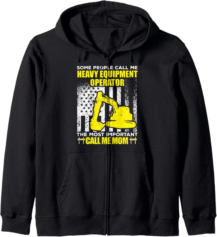 Construction Mom Ironworker Bediener von schwerem Gerät Kapuzenjacke