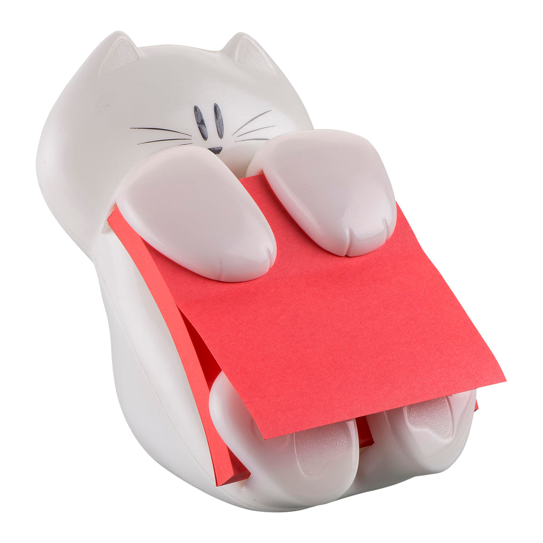 Post-it Dispenser Z-Notes CAT, Dispenser mit 1 Block Super Sticky Z-Notes, 90 Blatt pro Block, 76 mm