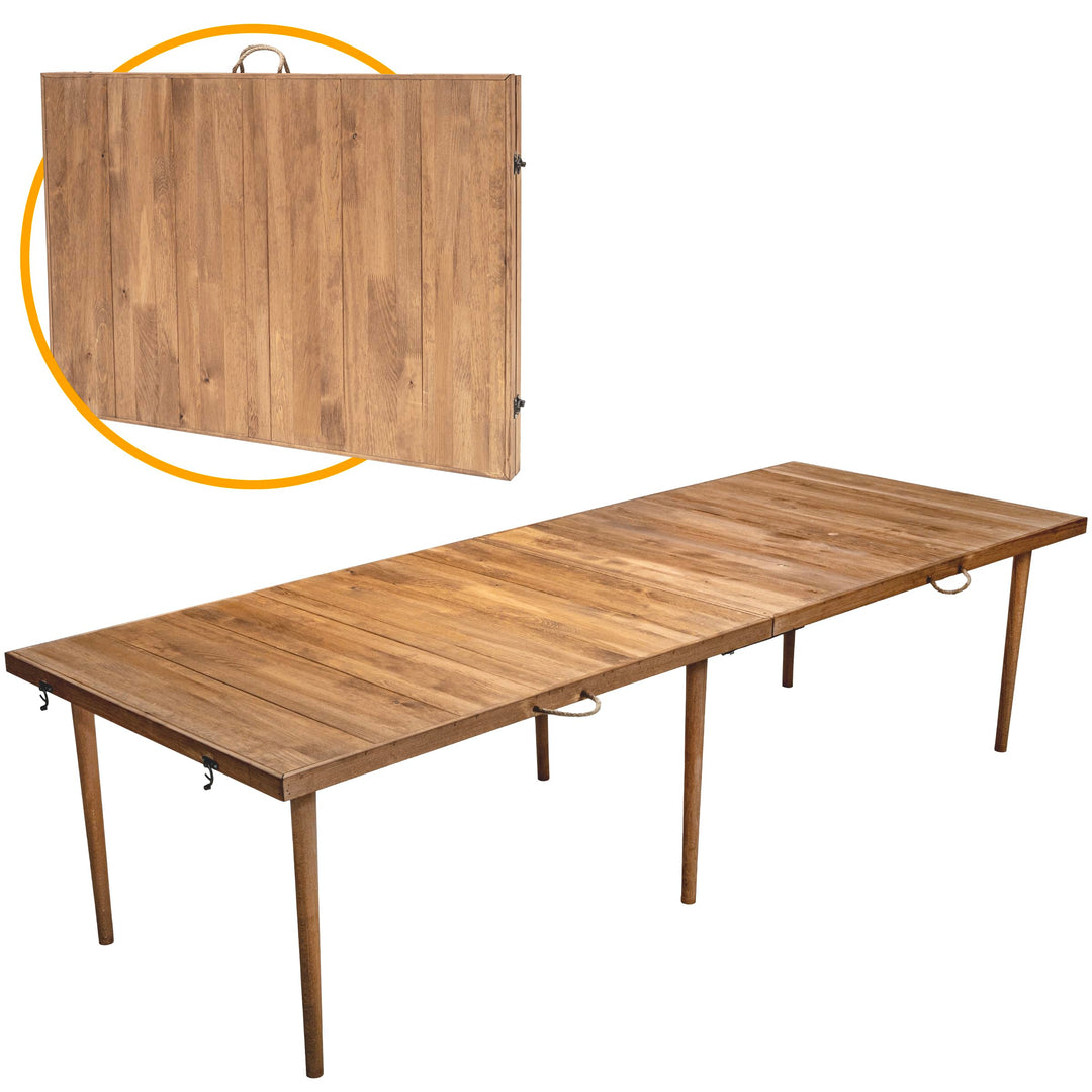 Rustiq Klapptisch Campingtisch - Klapptisch - Bohemian Picknicktisch - Klapptisch – 70X150X35CM – 6