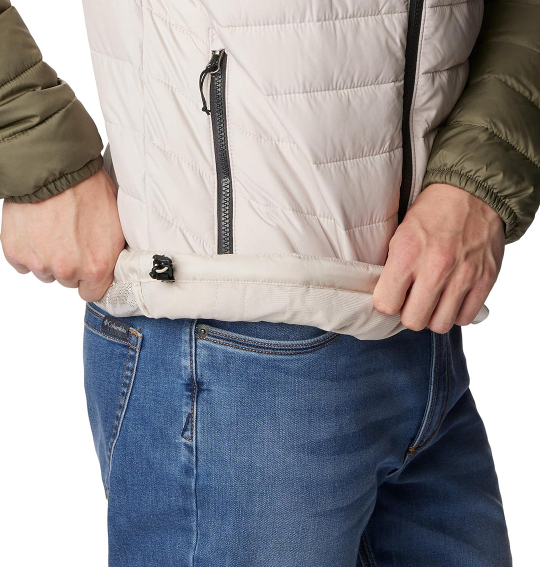 Columbia Herren Powder Lite Kapuzenjacke Dunkler Stein, Hai, Steingrün L, Dunkler Stein, Hai, Steing