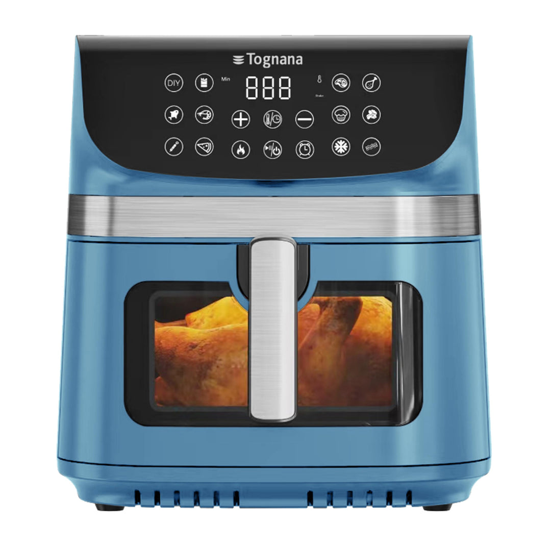 Tognana Iridea 9L Luftfritteuse, Doppelwiderstand, Digitalanzeige, Timer, 80-200°C, Fenster, 2200W,