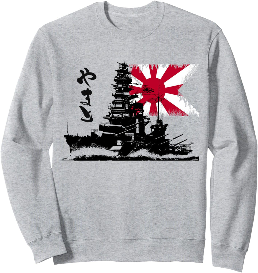 Battleship Yamato I Love Japan Imperial Flag WW2 Sweatshirt
