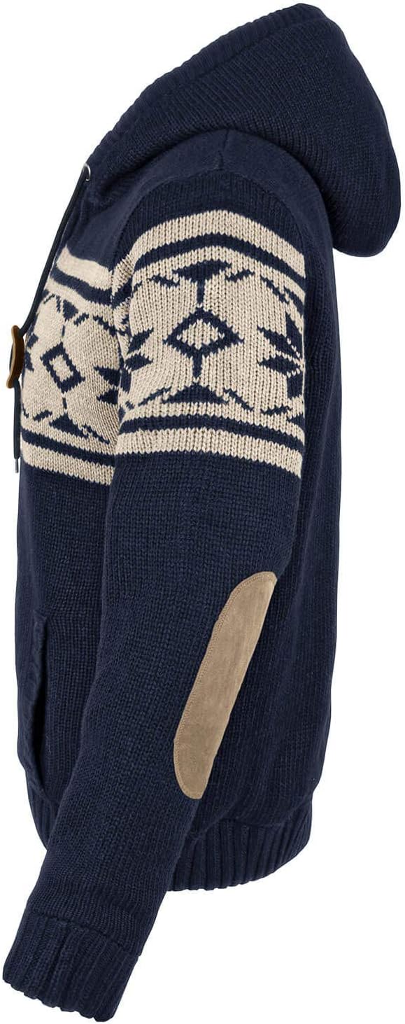 bw-online-shop Norweger Strickjacke Taylor mit Fell 5XL Navy, 5XL Navy