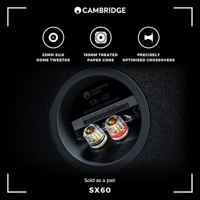 Cambridge Audio SX60 - Paar Passive, kabelgebundene Standlautsprecher für HiFi- oder Heimkinosysteme