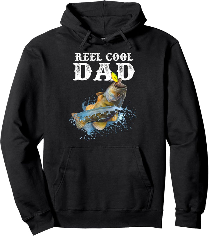 Angler Vater Reel Cool Dad Vintage Look Pullover Hoodie